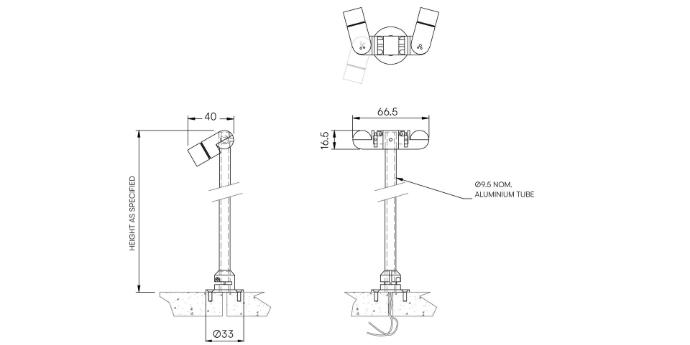 Surf S Stick Twin Head Horiizontal Surf S Stick Twin Head Horizontal